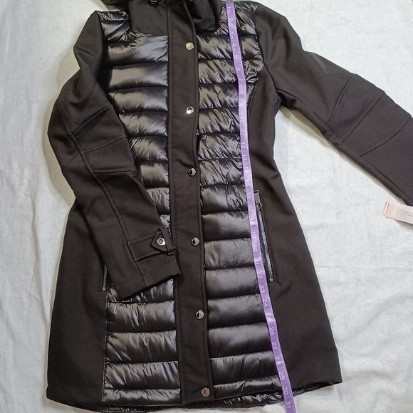 BCBGeneration Water-Resistant Hooded Softshell Long Puffer Jacket size XS - Picture 5 of 16